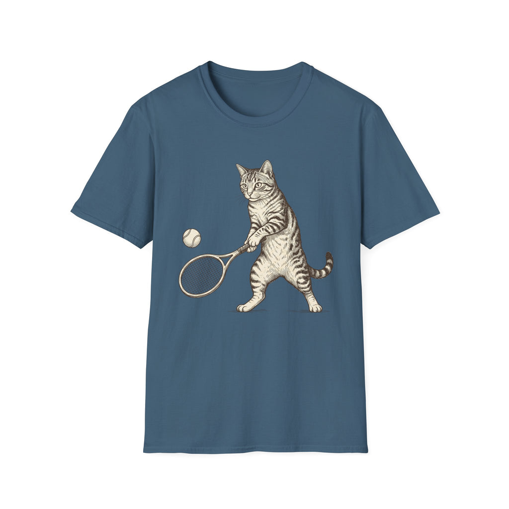 Serious Cat Tennis T shirt