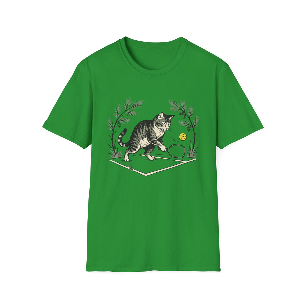 Cat playing pickleball T shirt