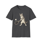 Serious Cat Tennis T shirt