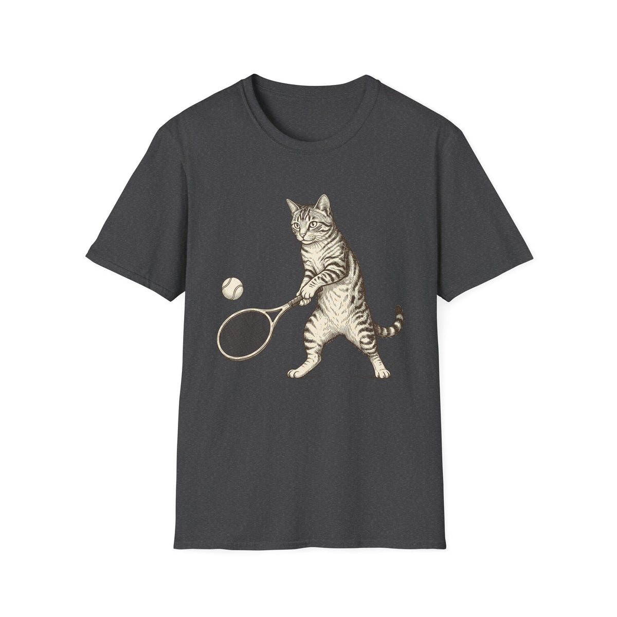 Serious Cat Tennis T shirt