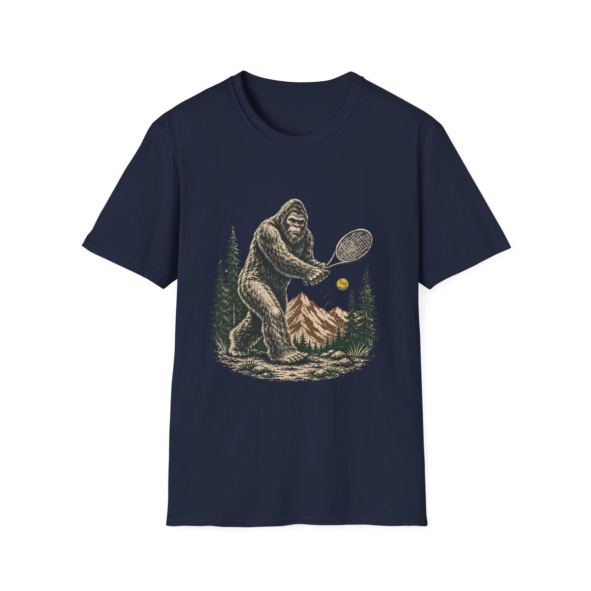 Big Foot playing Tennis T Shirt