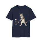 Serious Cat Tennis T shirt