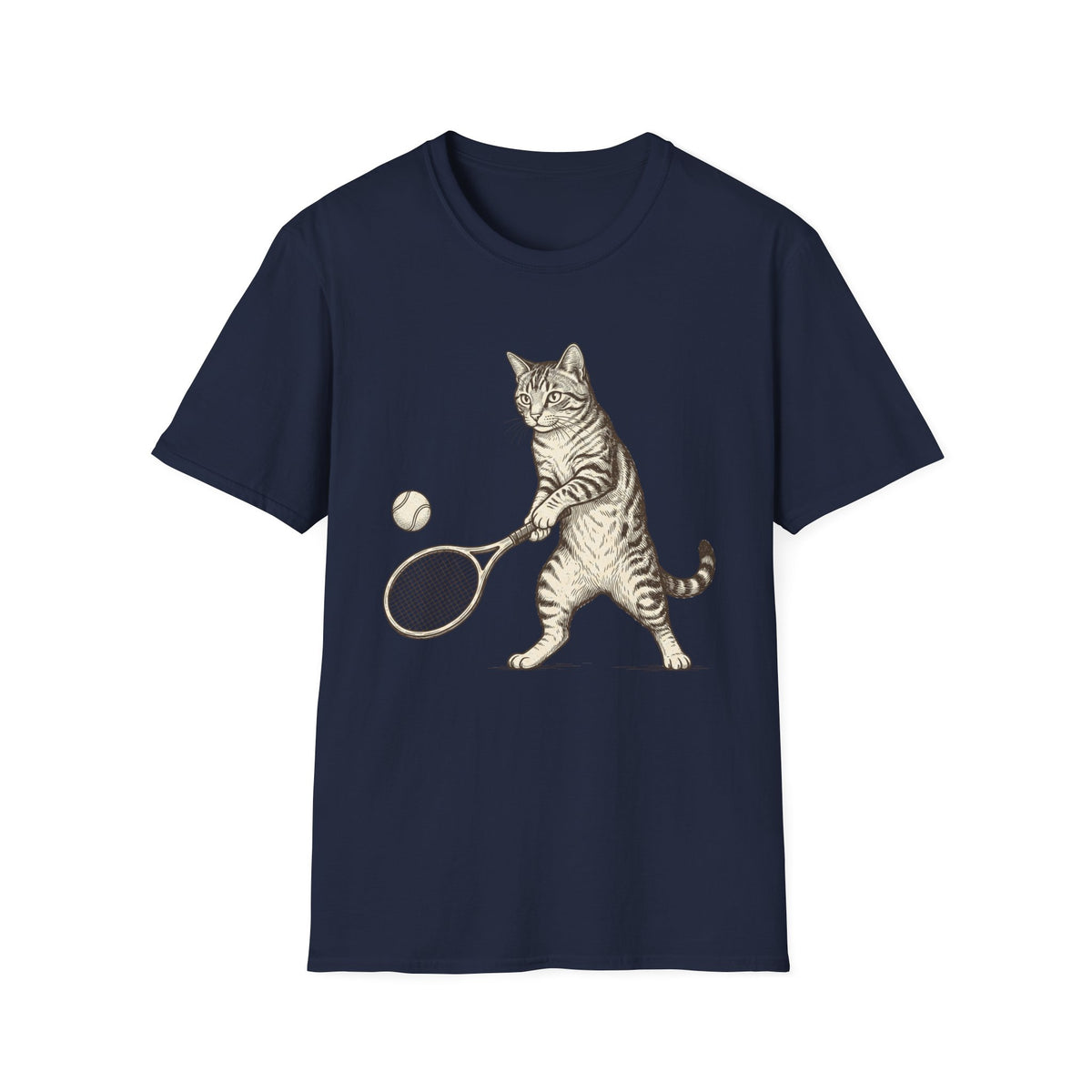 Serious Cat Tennis T shirt