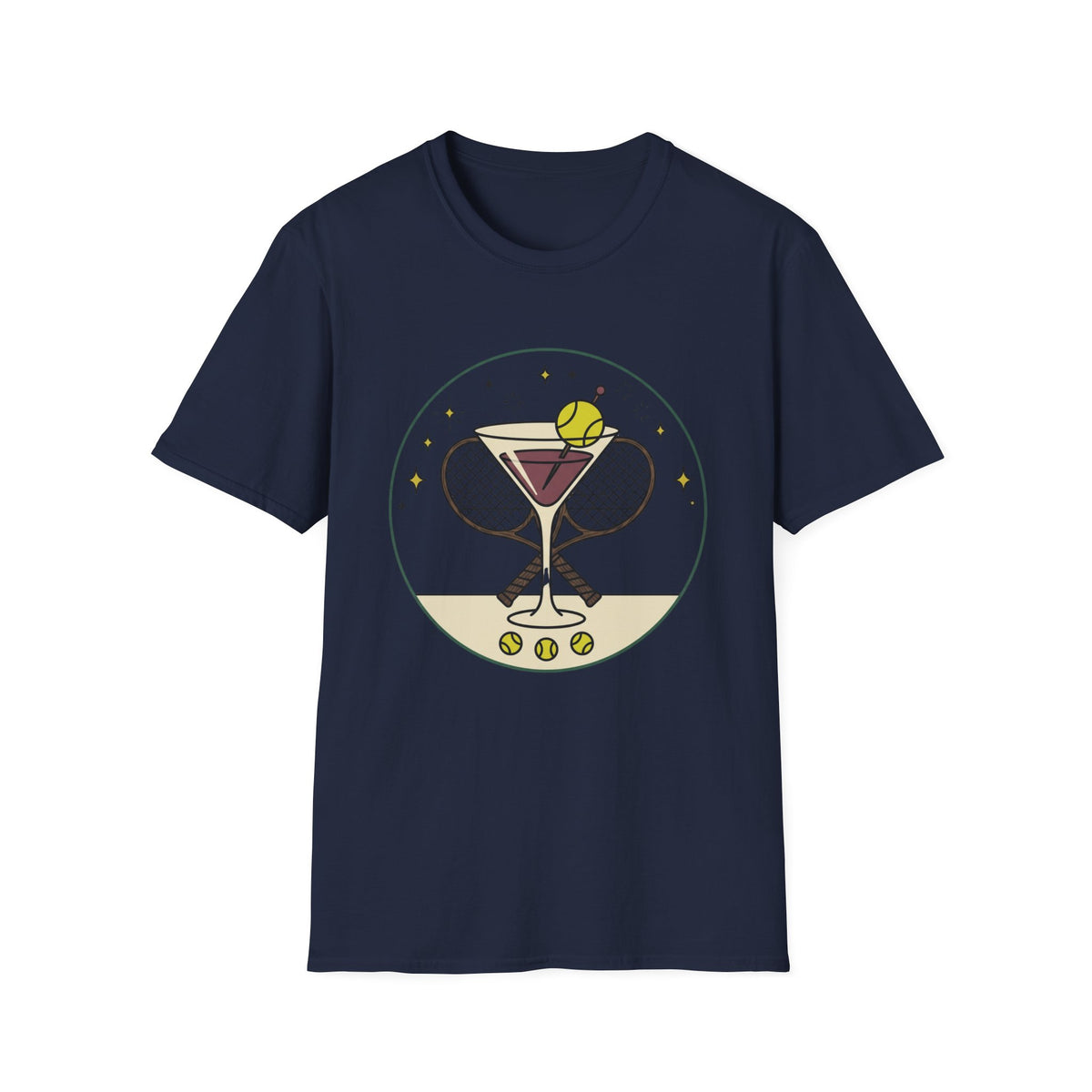 Tennis Wine Drink T Shirt