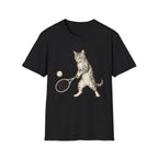 Serious Cat Tennis T shirt