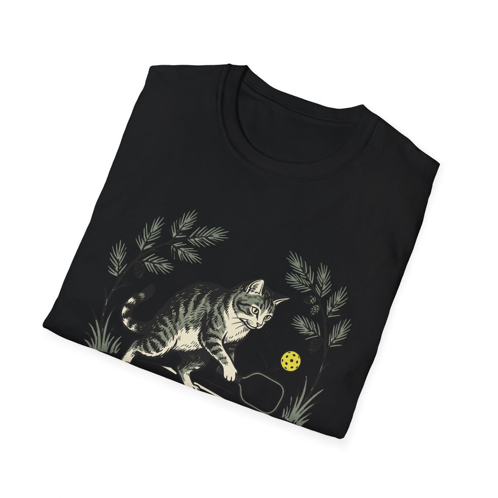 Cat playing pickleball T shirt