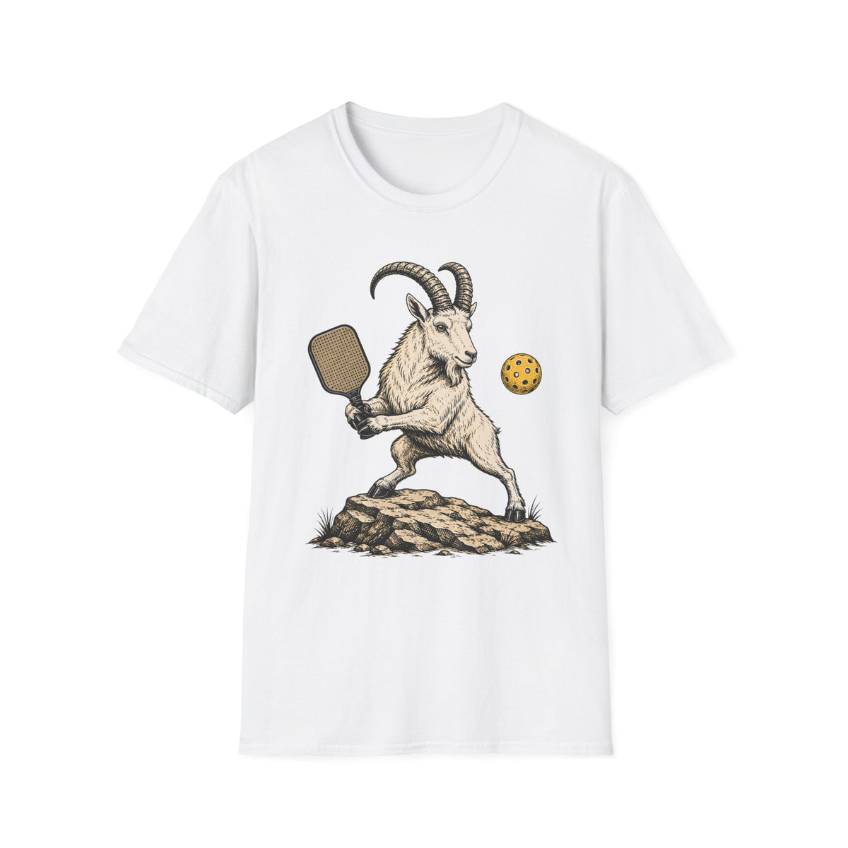 Mountain goat playing pickleball T shirt