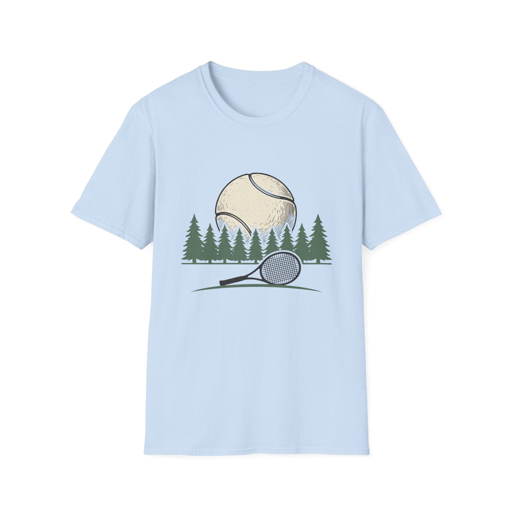 Tennis ball with Pine trees  T shirt