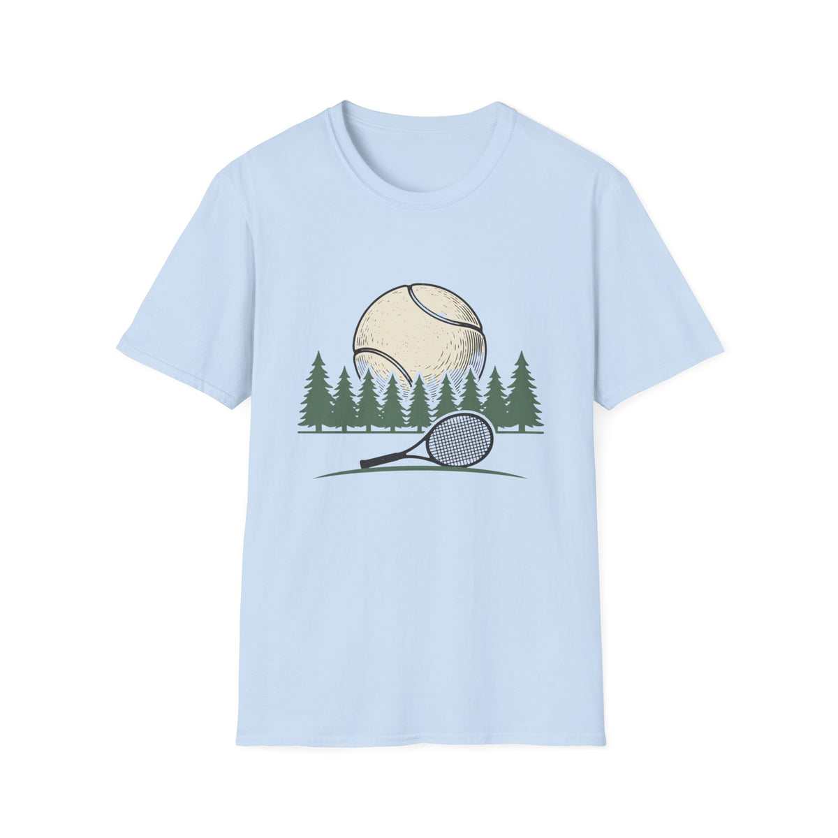 Tennis ball with Pine trees  T shirt