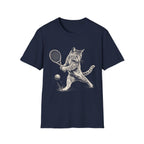 Cat Playing Tennis T Shirt