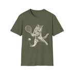 Cat Playing Tennis T Shirt