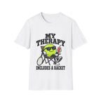 My Therapy includes a racket  T shirt