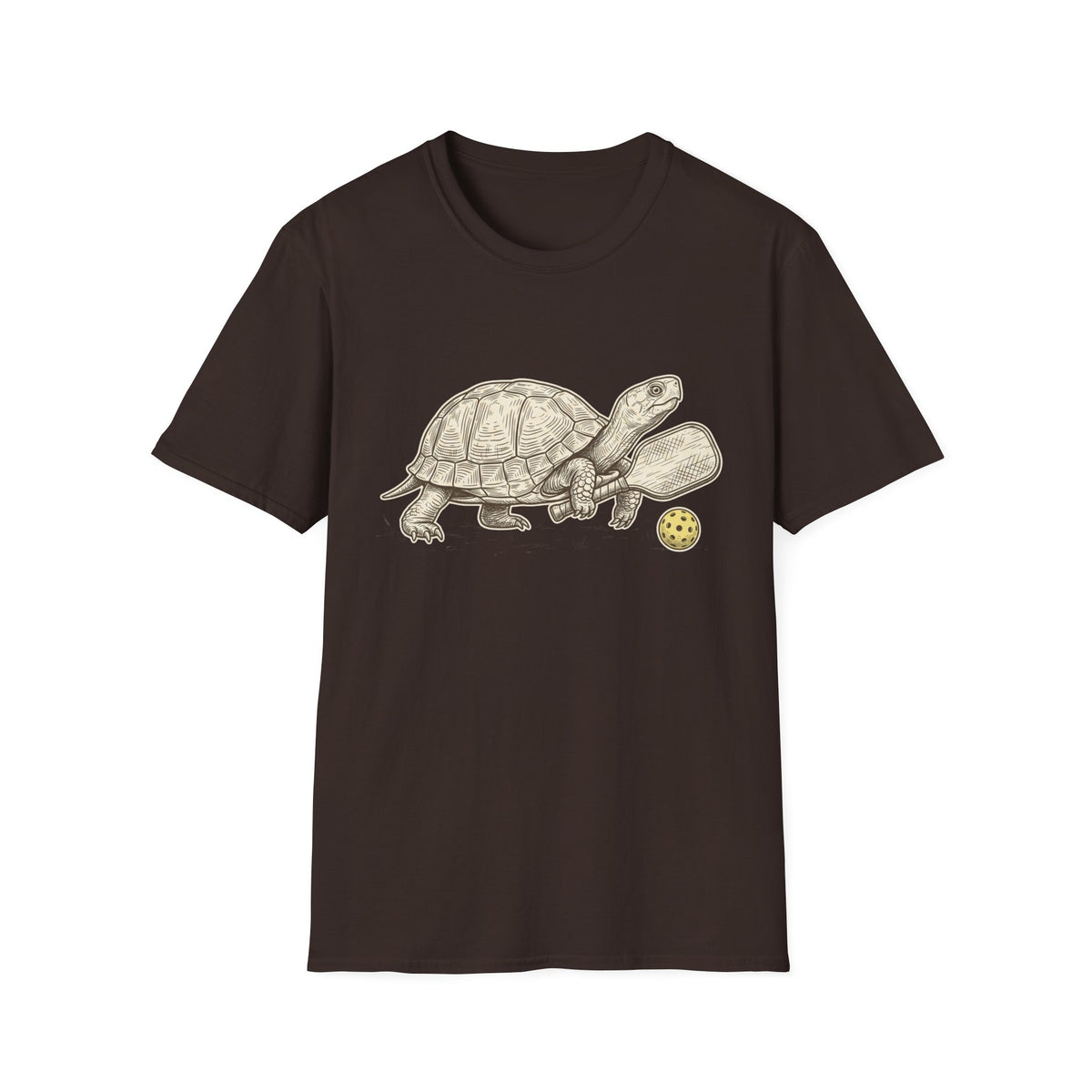 Turtle playing pickleball T shirt