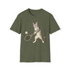 Serious Cat Tennis T shirt