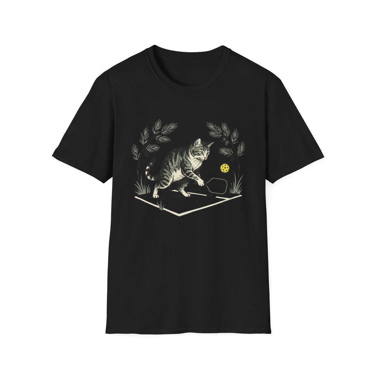 Cat playing pickleball T shirt