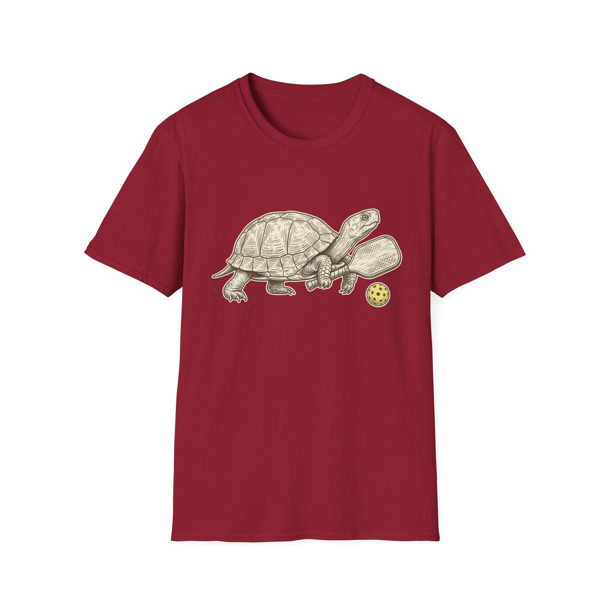 Turtle playing pickleball T shirt