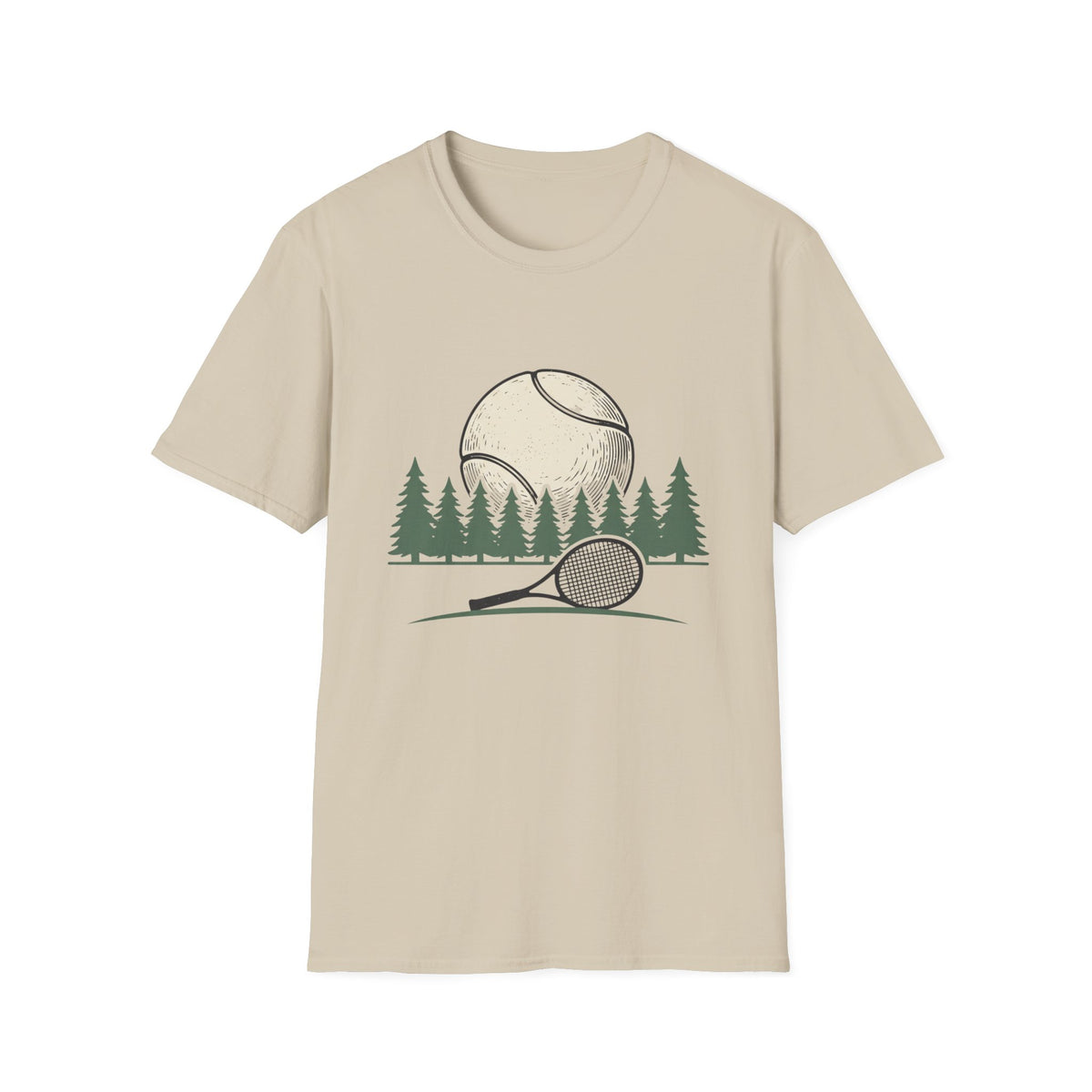 Tennis ball with Pine trees  T shirt