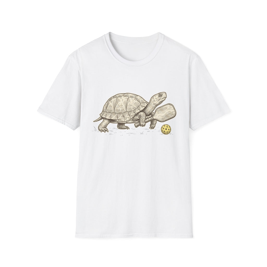 Turtle playing pickleball T shirt