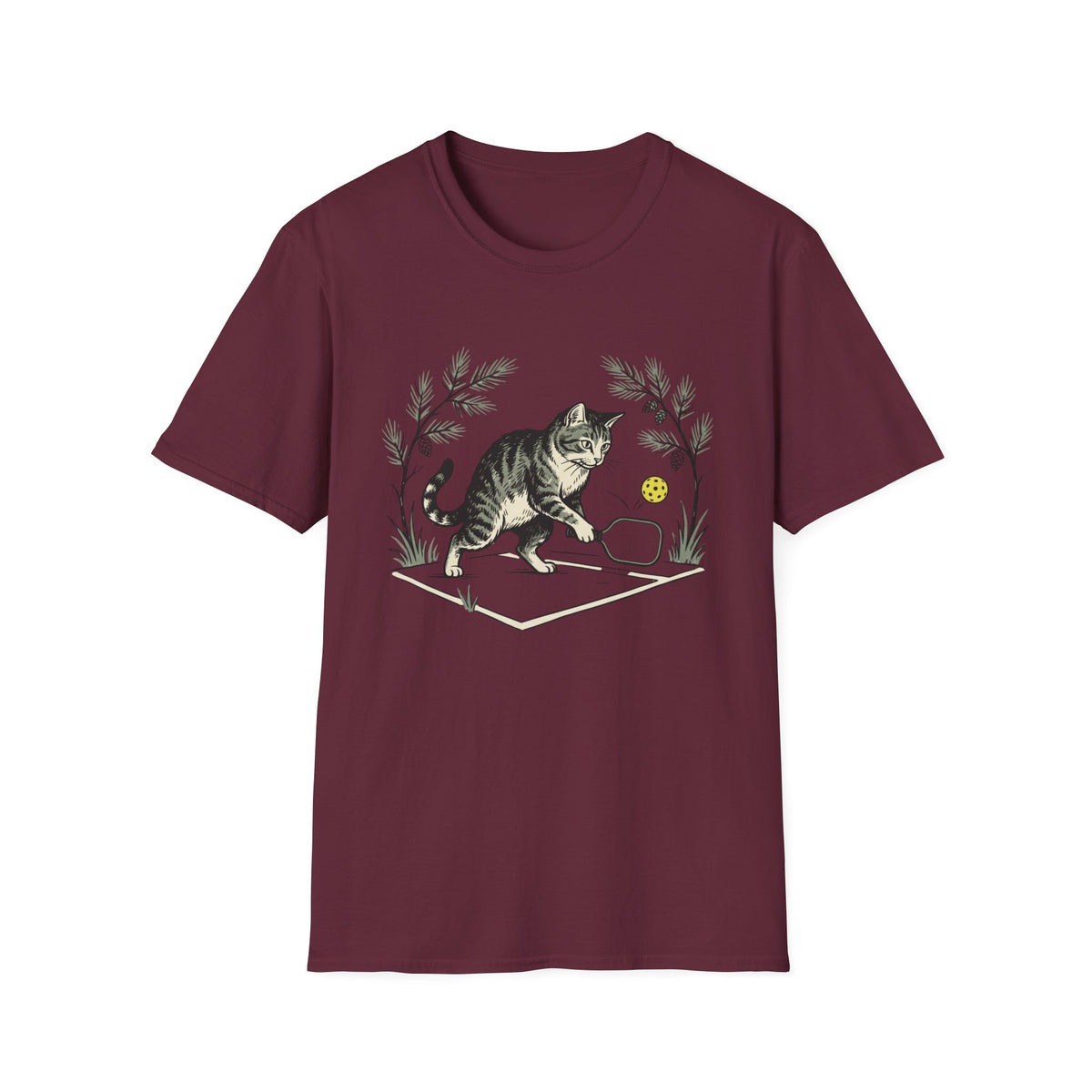 Cat playing pickleball T shirt