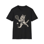 Cat Playing Tennis T Shirt