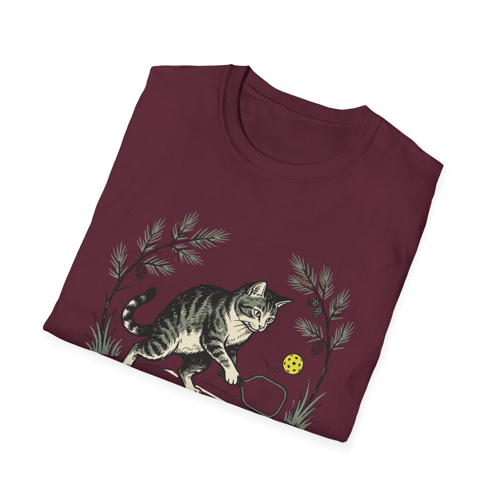 Cat playing pickleball T shirt