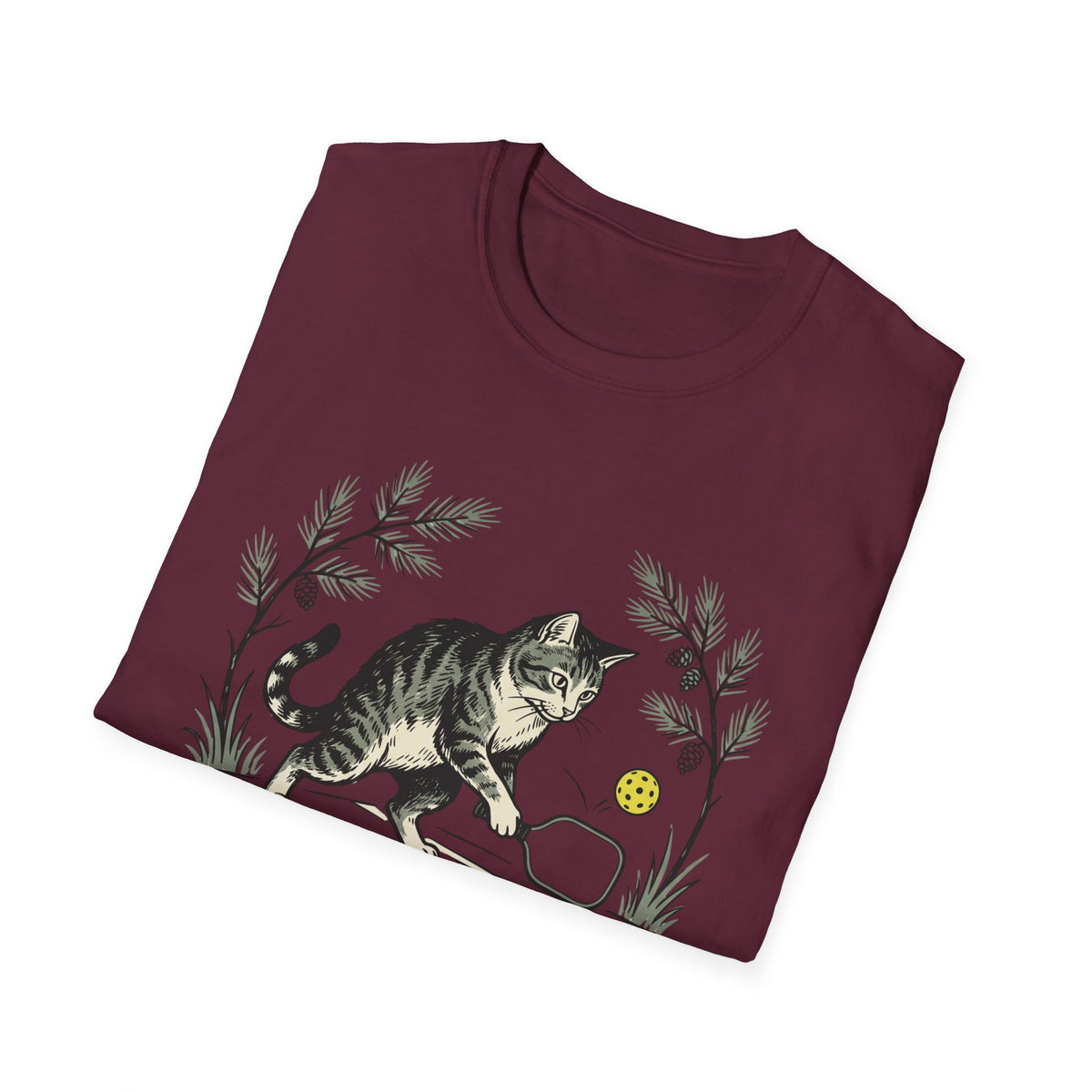 Cat playing pickleball T shirt