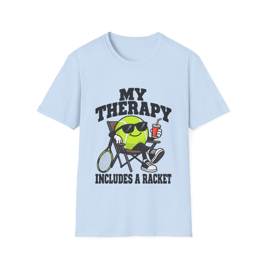 My Therapy includes a racket  T shirt
