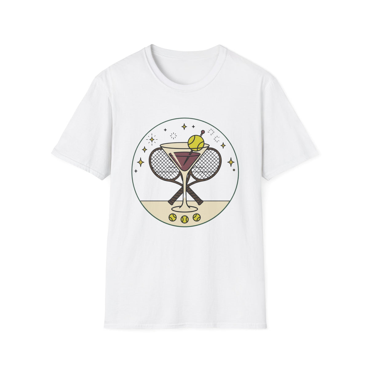 Tennis Wine Drink T Shirt