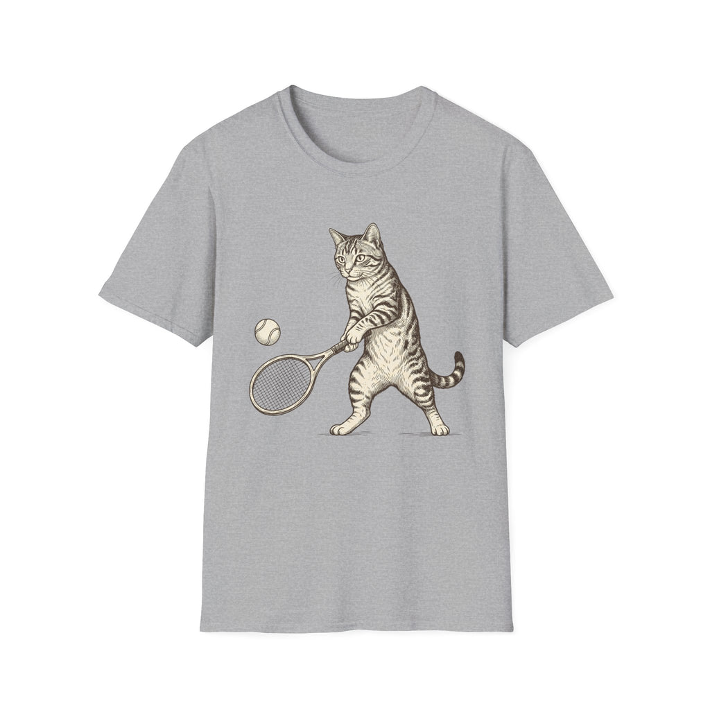 Serious Cat Tennis T shirt