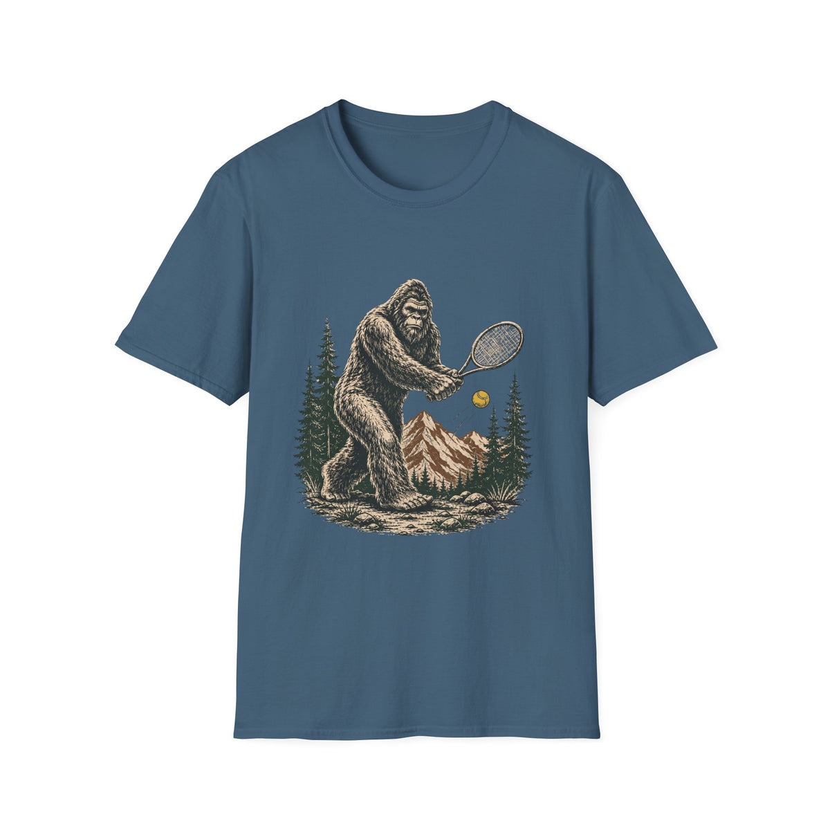 Big Foot playing Tennis T Shirt