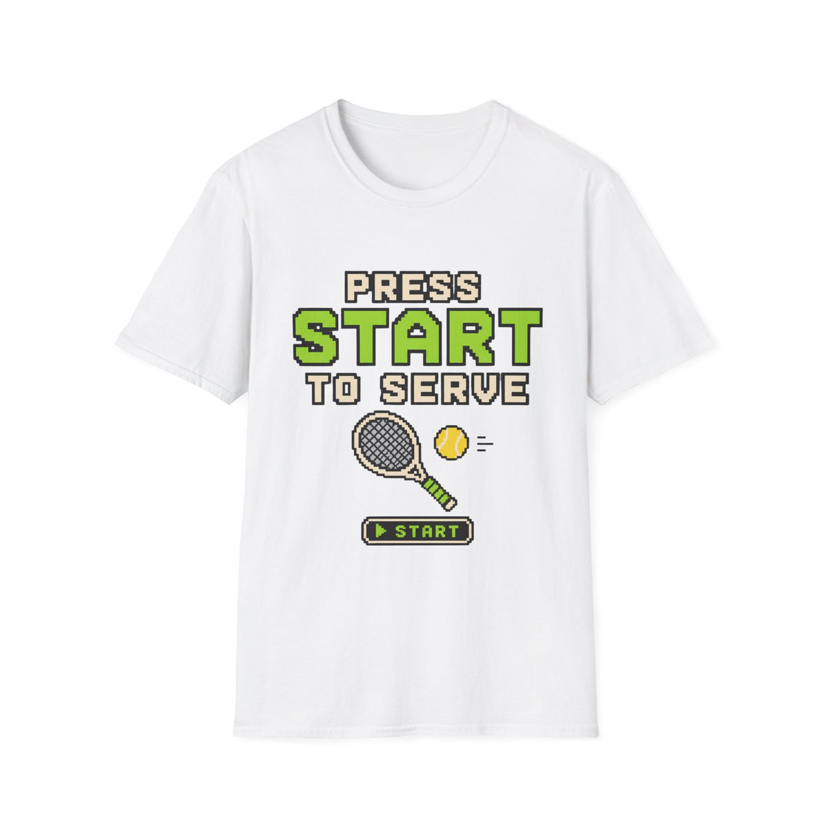 Press Start to Serve Retro Game T shirt