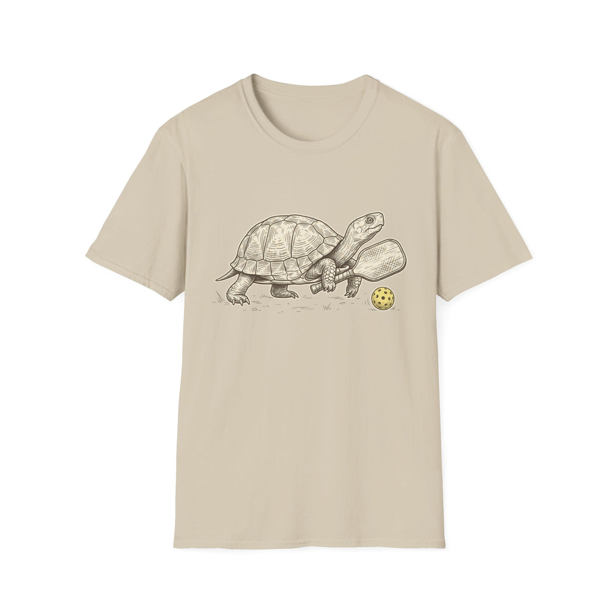Turtle playing pickleball T shirt