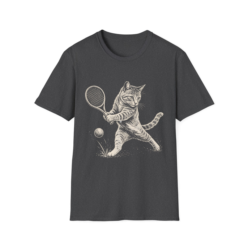 Cat Playing Tennis T Shirt