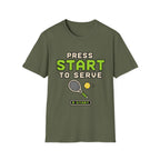 Press Start to Serve Retro Game T shirt