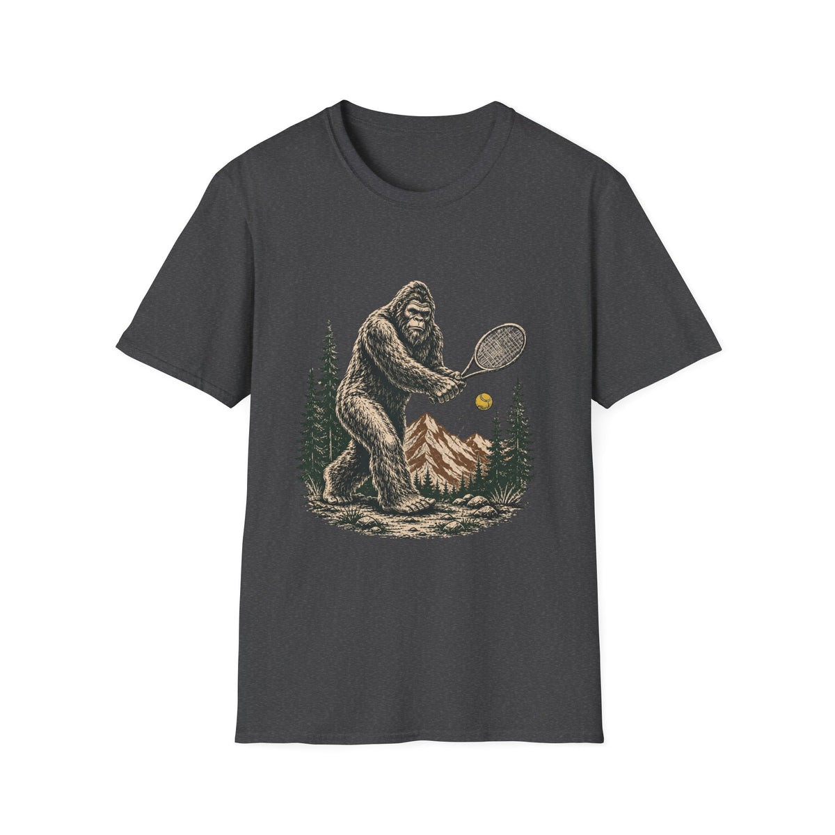 Big Foot playing Tennis T Shirt