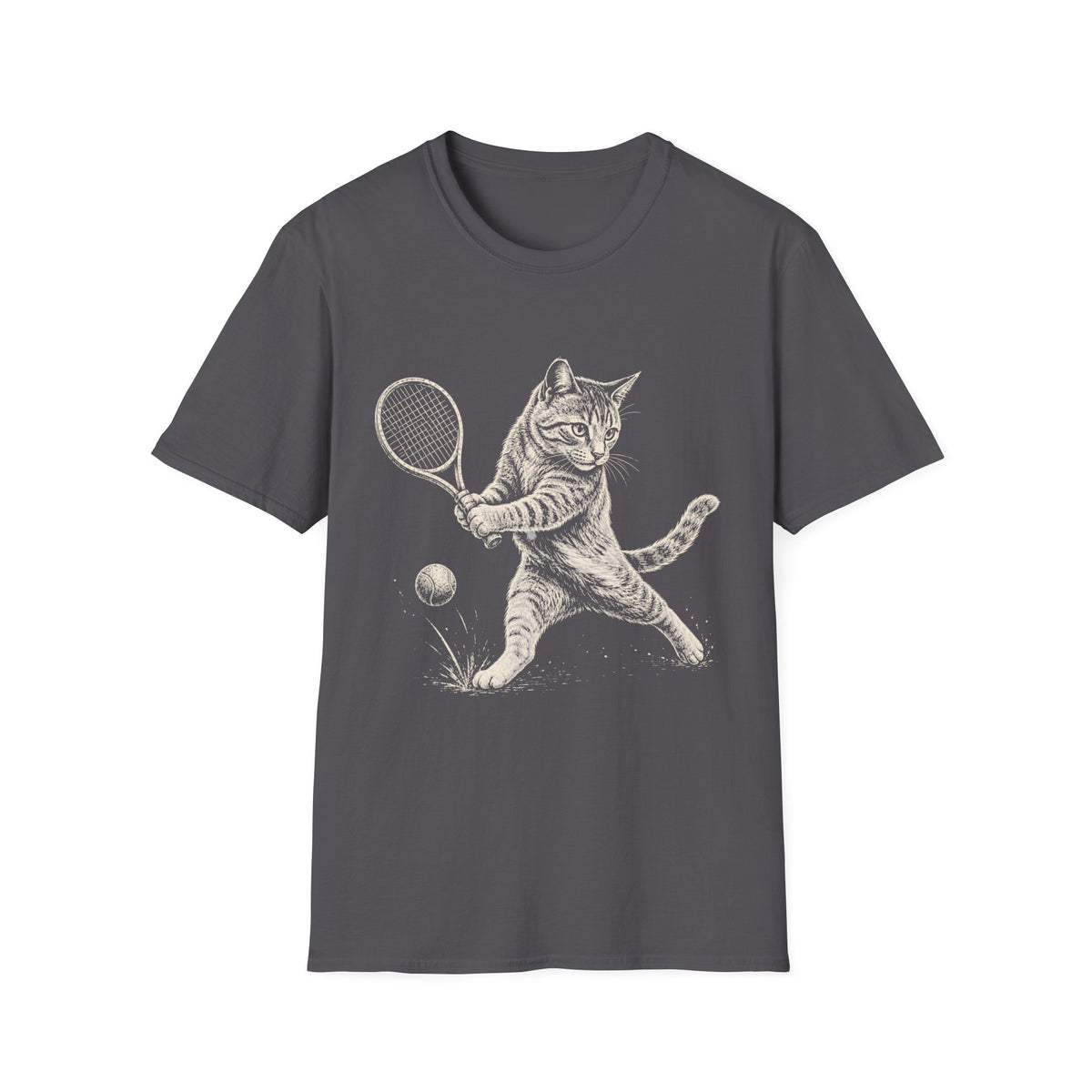 Cat Playing Tennis T Shirt