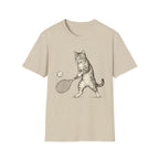 Serious Cat Tennis T shirt