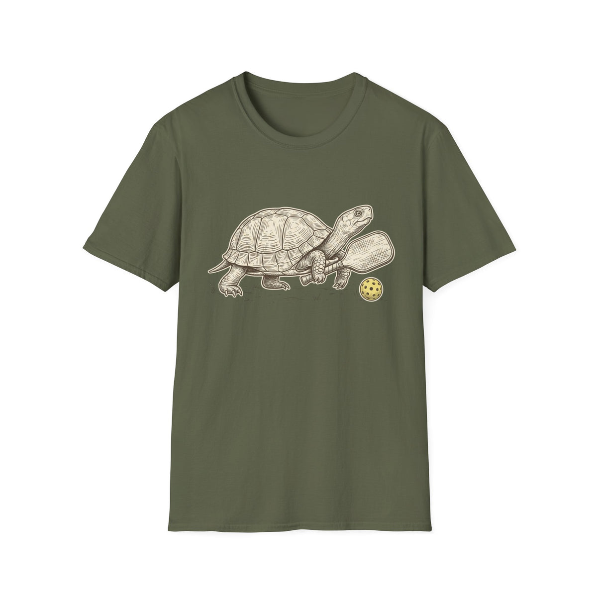 Turtle playing pickleball T shirt