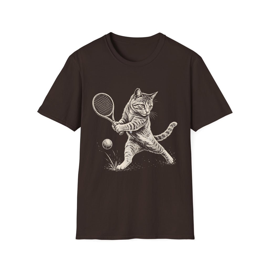 Cat Playing Tennis T Shirt