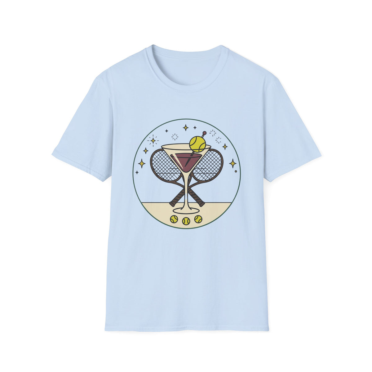 Tennis Wine Drink T Shirt