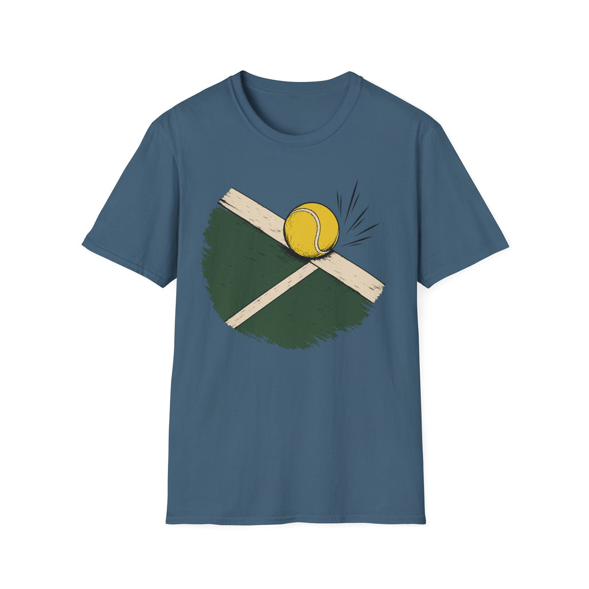 Tennis ball on the Line Graphic T shirt