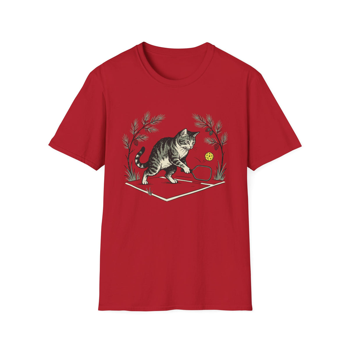 Cat playing pickleball T shirt