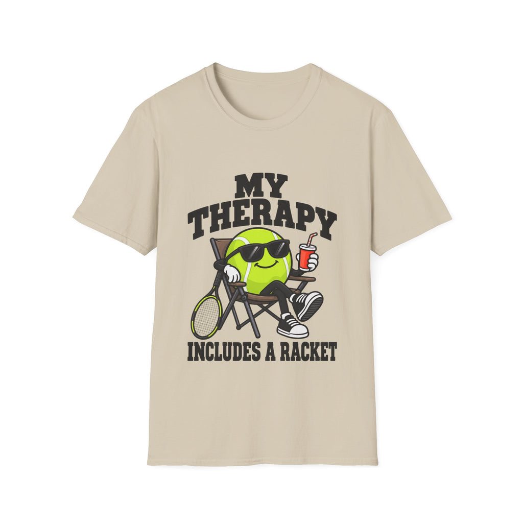 My Therapy includes a racket  T shirt