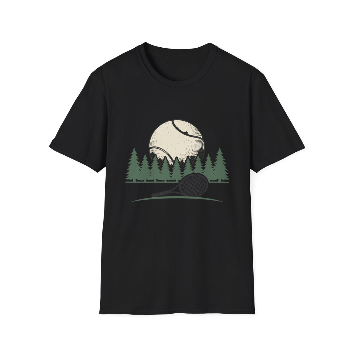Tennis ball with Pine trees  T shirt