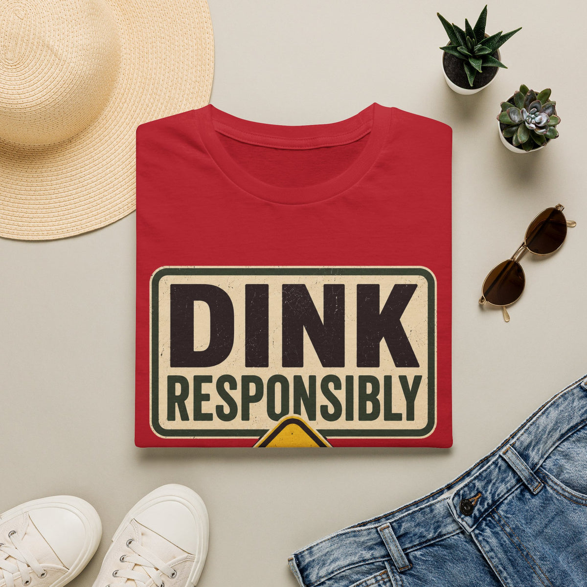Dink responsibly hazard T shirt
