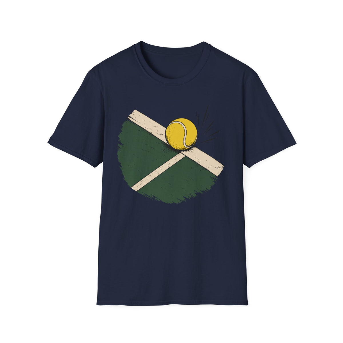 Tennis ball on the Line Graphic T shirt